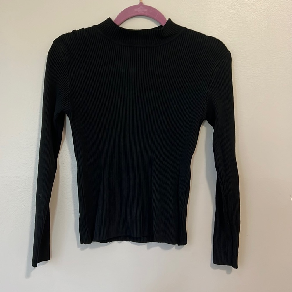 Long sleeve black mock neck